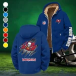 Bay Fans Winter Fleece Jacket, Sherpa Lined Winter Fleece HVN1439TB - Navy