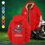 Bay Fans Winter Fleece Jacket, Sherpa Lined Winter Fleece HVN1439TB - Red