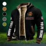 Red Pride Fleece-Lined Hooded Jacket, Modern Athletic Hybrid Parka HVN1439WC - Black