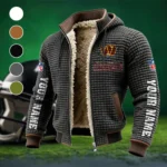 Red Pride Fleece-Lined Hooded Jacket, Modern Athletic Hybrid Parka HVN1439WC - Grey