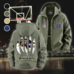 Black Talons Fleece Windbreaker Jacket, Core-Warmth Windbreaker HVN1440BR - Green