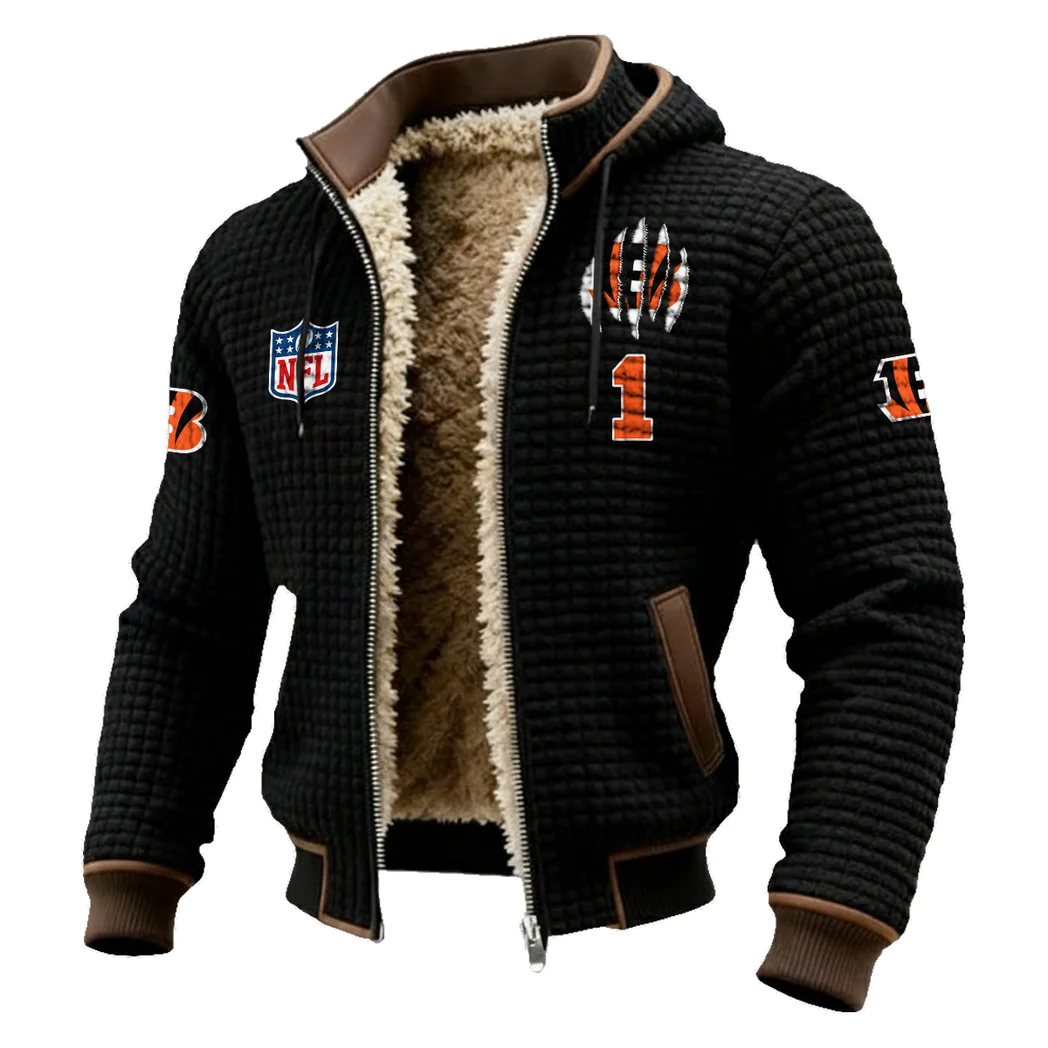 Fan Roar Squad Fleece-Lined Hooded Jacket, All-Mountain Hooded Fleece HVN1440CI - Black - Image 2