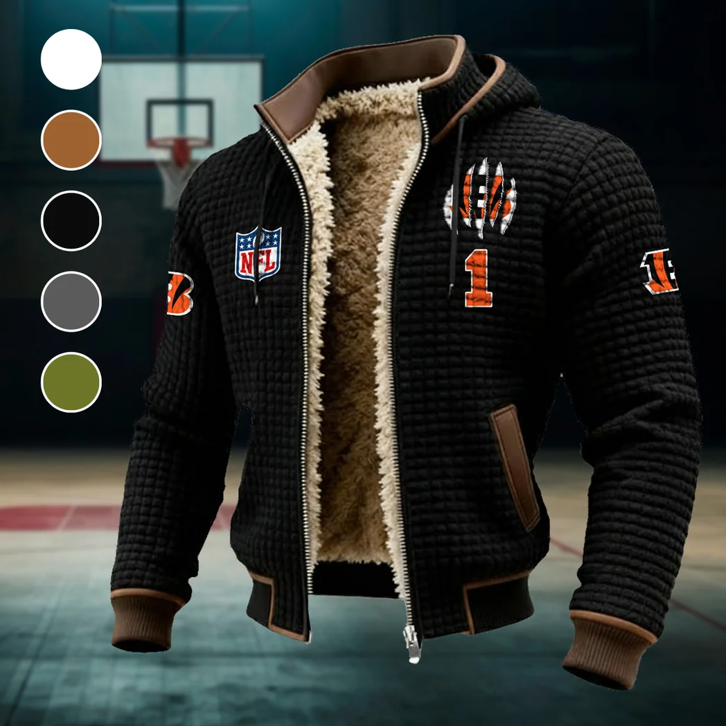 Fan Roar Squad Fleece-Lined Hooded Jacket, All-Mountain Hooded Fleece HVN1440CI - Black