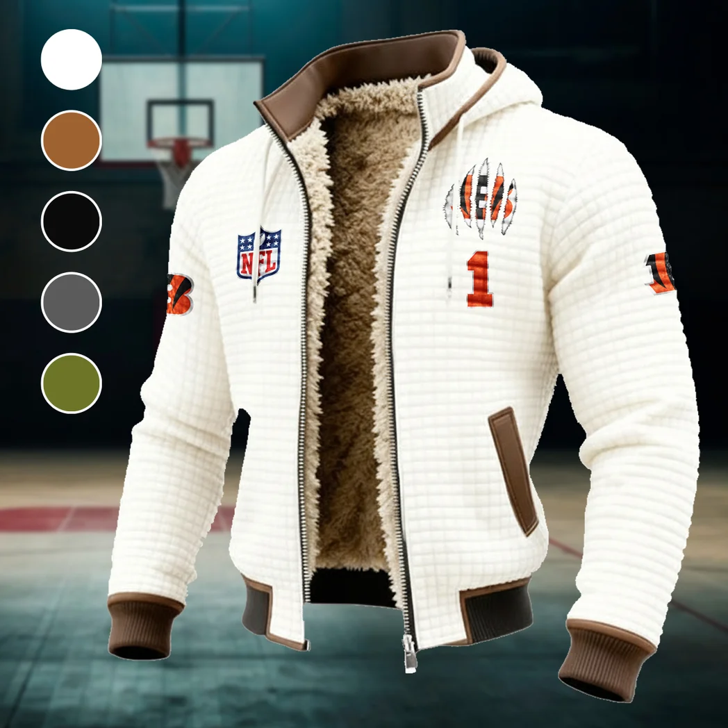 Fan Roar Squad Fleece-Lined Hooded Jacket, All-Mountain Hooded Fleece HVN1440CI - White