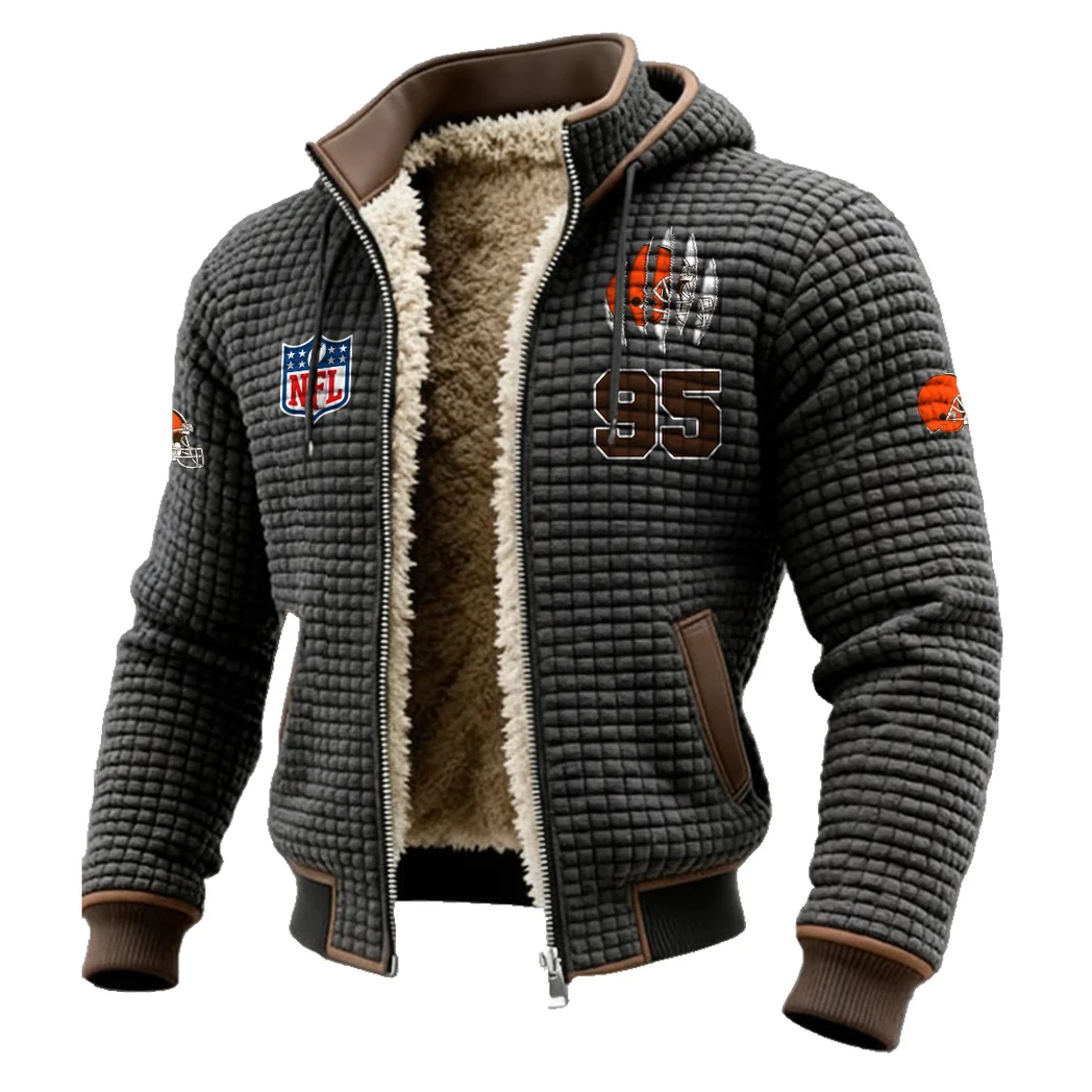 Fan Howl Squad Fleece-Lined Hooded Jacket, Alpine Ascent Hooded Jacket HVN1440CL - Grey - Image 2
