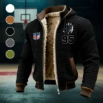 Rust Claws Fleece-Lined Hooded Jacket, Cross-Training Winter Layer HVN1440CP - Black