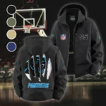 Rust Claws Fleece Windbreaker Jacket, Dual-Layer Protection Jacket HVN1440CP - Black