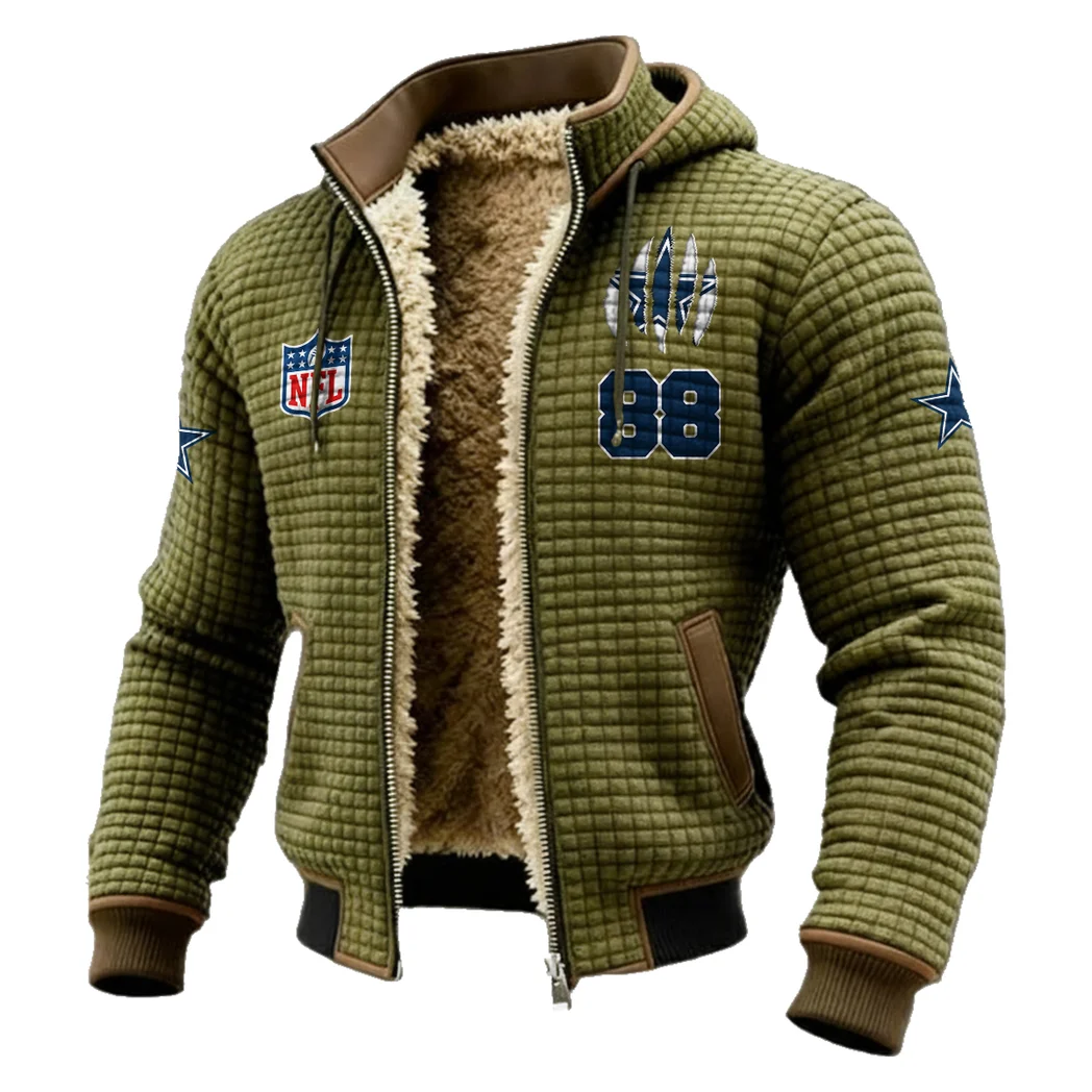Big D Squad Fleece-Lined Hooded Jacket, Rapid-Dry Fleece-Lined Hoody HVN1440DC - Green - Image 2
