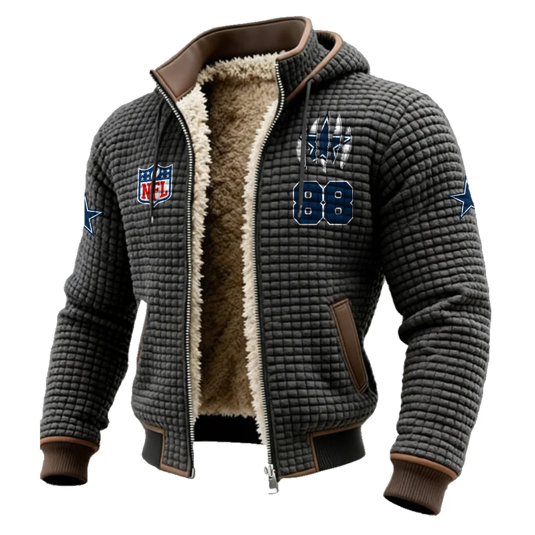 Big D Squad Fleece-Lined Hooded Jacket, Rapid-Dry Fleece-Lined Hoody HVN1440DC - Grey - Image 2