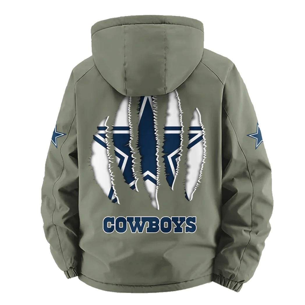 Big D Squad Fleece Windbreaker Jacket, Thermal Wind-Deflector HVN1440DC - Green - Image 4