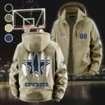 Big D Squad Fleece Windbreaker Jacket, Thermal Wind-Deflector HVN1440DC - Khaki