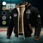 Game Day Squad Fleece-Lined Hooded Jacket, Weather-Shield Fleece Hoody HVN1440GP - Black