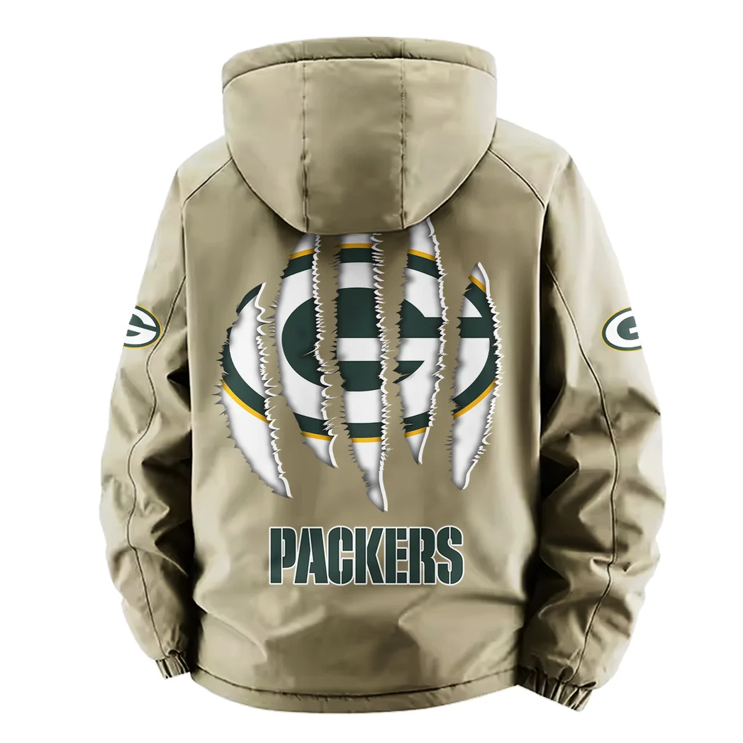 Game Day Squad Fleece Windbreaker Jacket, High-Output Training Jacket HVN1440GP - Khaki - Image 4