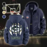 Game Day Squad Fleece Windbreaker Jacket, High-Output Training Jacket HVN1440GP - Navy