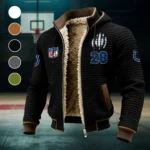 Blue Pride Fleece-Lined Hooded Jacket, Storm-Ready Fleece-Lined Coat HVN1440IC - Black