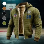 Blue Pride Fleece-Lined Hooded Jacket, Storm-Ready Fleece-Lined Coat HVN1440IC - Green