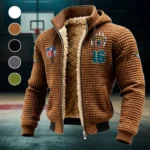 Football Jaguar Crew Fleece-Lined Hooded Jacket, Arctic Protection Hooded Zip HVN1440JJ - brown