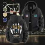 Football Jaguar Crew Fleece Windbreaker Jacket, Endurance Sport Barrier HVN1440JJ - Black