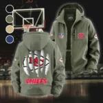 Midwestern Army Fleece Windbreaker Jacket, Cold-Air Cycling Shell HVN1440KC - Green