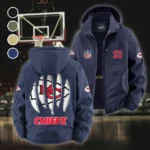 Midwestern Army Fleece Windbreaker Jacket, Cold-Air Cycling Shell HVN1440KC - Navy