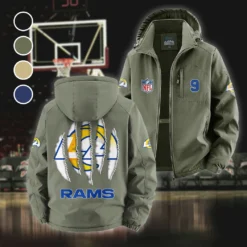 Football Ram Crew Fleece Windbreaker Jacket, Expedition Wind Fleece HVN1440LA - Green