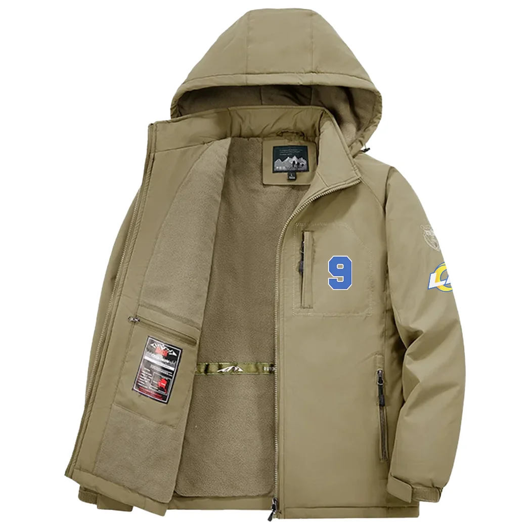 Football Ram Crew Fleece Windbreaker Jacket, Expedition Wind Fleece HVN1440LA - Khaki - Image 3