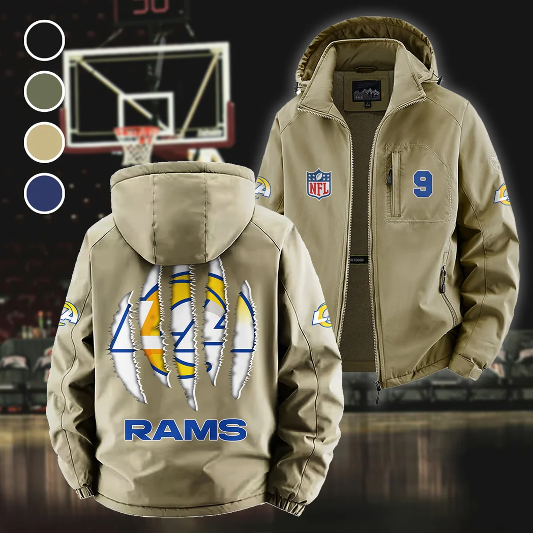 Football Ram Crew Fleece Windbreaker Jacket, Expedition Wind Fleece HVN1440LA - Khaki