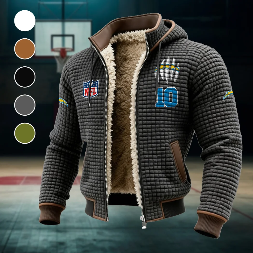 LA Squad Fleece-Lined Hooded Jacket, Sub-Zero Fleece-Lined Shield HVN1440LC - Grey