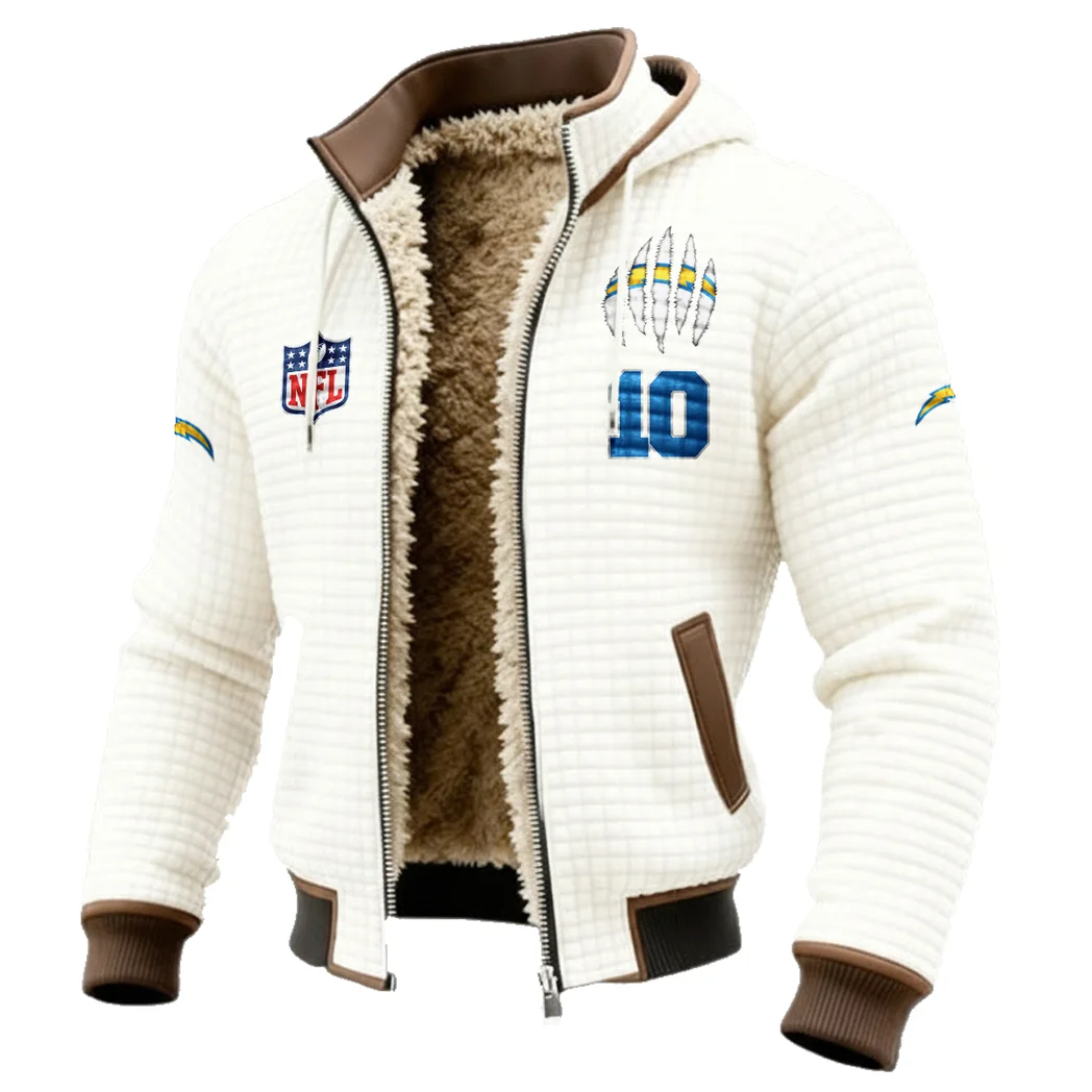 LA Squad Fleece-Lined Hooded Jacket, Sub-Zero Fleece-Lined Shield HVN1440LC - White - Image 2