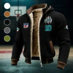 Football Aqua Crew Fleece-Lined Hooded Jacket, Cold-Snap Defense Jacket HVN1440MD - Black