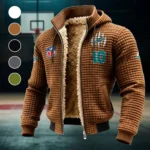 Football Aqua Crew Fleece-Lined Hooded Jacket, Cold-Snap Defense Jacket HVN1440MD - brown