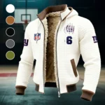 Midnight Steel Fleece-Lined Hooded Jacket, Ultra-Soft Plush Lined Jacket HVN1440NG - White