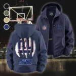 Midnight Steel Fleece Windbreaker Jacket, Soft-Shell Active Fleece HVN1440NG - Navy