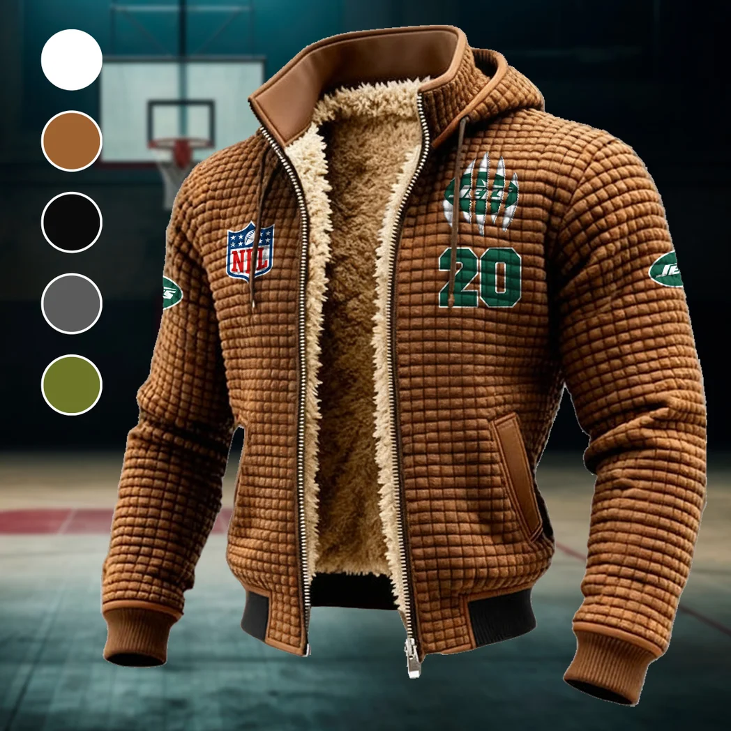 Sky Army Fleece-Lined Hooded Jacket, Thermal Core Fleece Jacket HVN1440NJ - brown