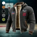 Match Day Squad Fleece-Lined Hooded Jacket, Heavyweight Cozy Sport Shell HVN1440NP - Grey