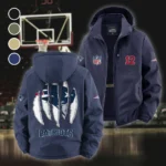 Match Day Squad Fleece Windbreaker Jacket, Luxe Fleece Exterior HVN1440NP - Navy