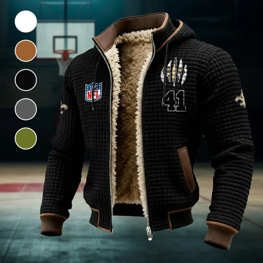 Midnight Talons Fleece-Lined Hooded Jacket, Brushed Interior Winter Jacket HVN1440NS - Black