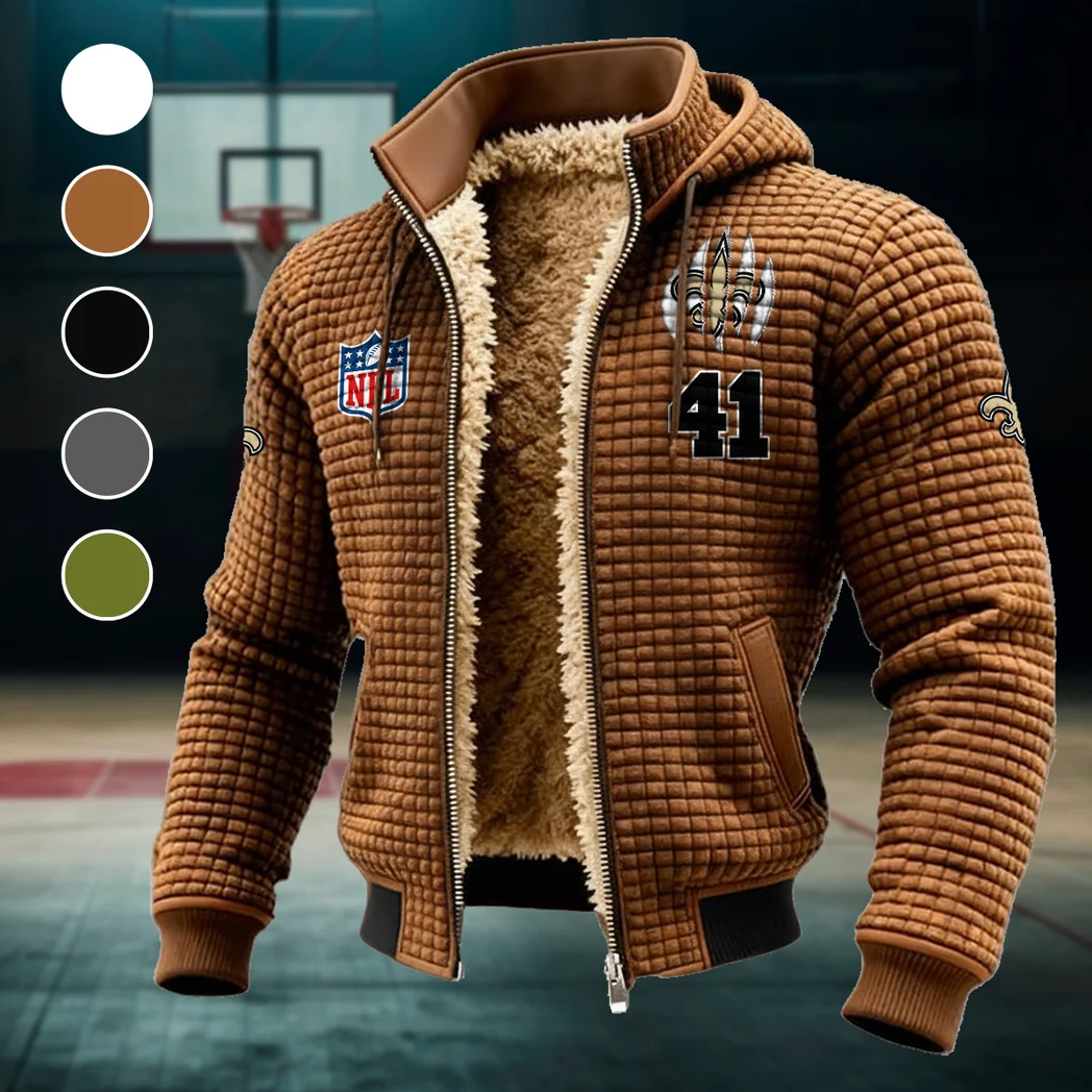 Midnight Talons Fleece-Lined Hooded Jacket, Brushed Interior Winter Jacket HVN1440NS - brown