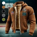 Victory Wings Fleece-Lined Hooded Jacket, Luxe Cloud-Fleece Hooded Shell HVN1440PE - brown