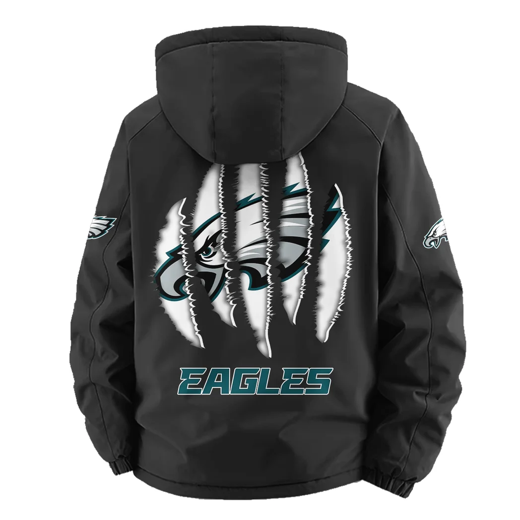 Victory Wings Fleece Windbreaker Jacket, Midweight Thermal Windbreaker HVN1440PE - Black - Image 4