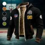 Iron Army Fleece-Lined Hooded Jacket, High-Density Comfort Fleece HVN1440PS - Black