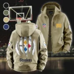 Iron Army Fleece Windbreaker Jacket, Premium Bonded Fleece HVN1440PS - Khaki