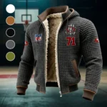 Victory Horns Fleece-Lined Hooded Jacket, Premium Bonded Fleece Jacket HVN1440SF - Grey