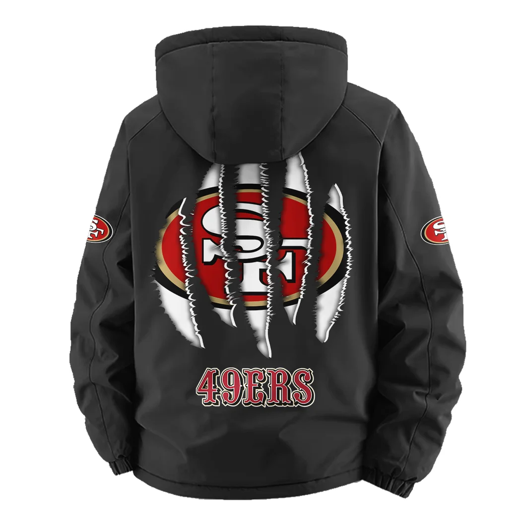 Victory Horns Fleece Windbreaker Jacket, Ultra-Soft Wind-Stop Fabric HVN1440SF - Black - Image 4