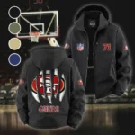 Victory Horns Fleece Windbreaker Jacket, Ultra-Soft Wind-Stop Fabric HVN1440SF - Black