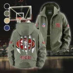 Victory Horns Fleece Windbreaker Jacket, Ultra-Soft Wind-Stop Fabric HVN1440SF - Green