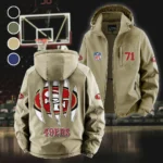 Victory Horns Fleece Windbreaker Jacket, Ultra-Soft Wind-Stop Fabric HVN1440SF - Khaki