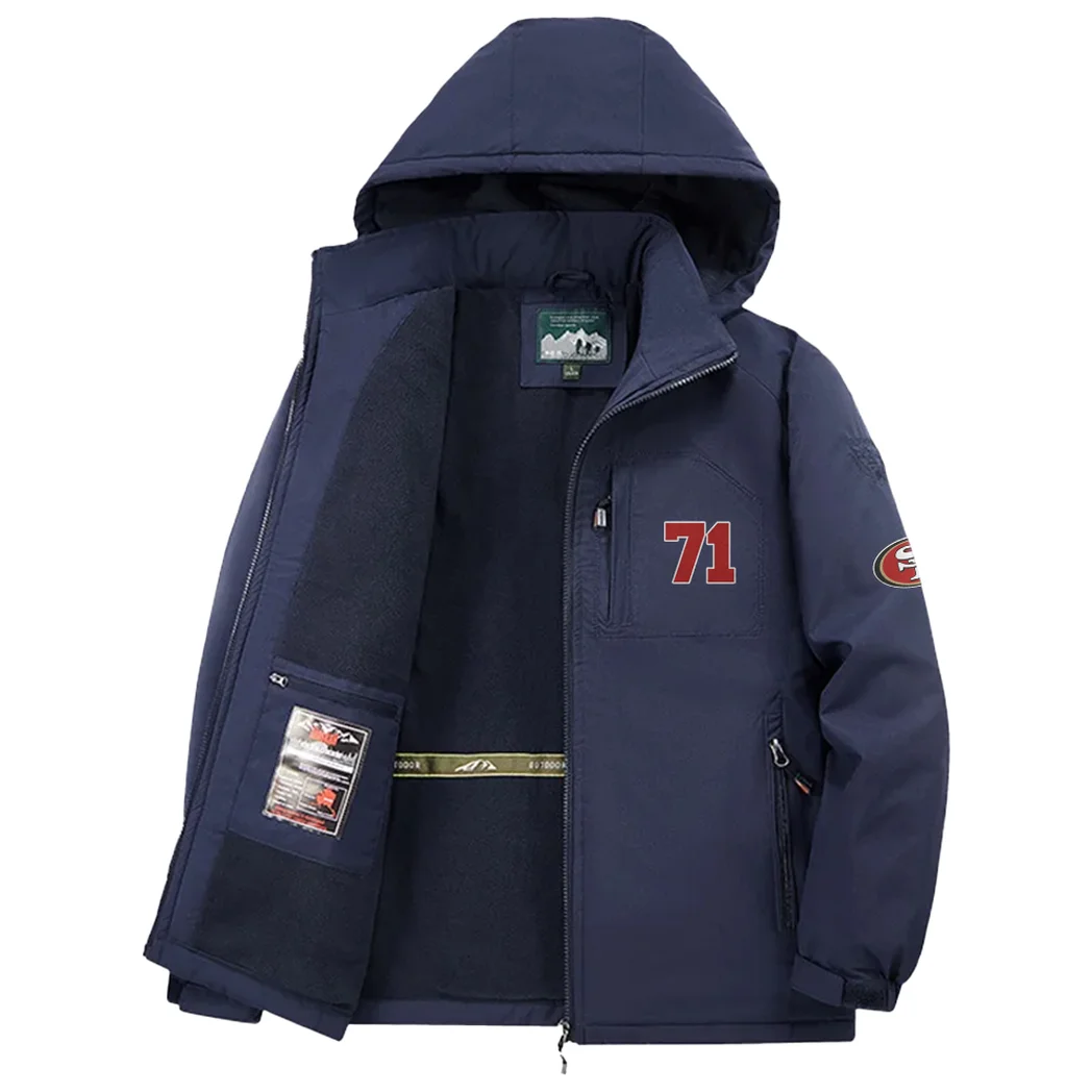 Victory Horns Fleece Windbreaker Jacket, Ultra-Soft Wind-Stop Fabric HVN1440SF - Navy - Image 3