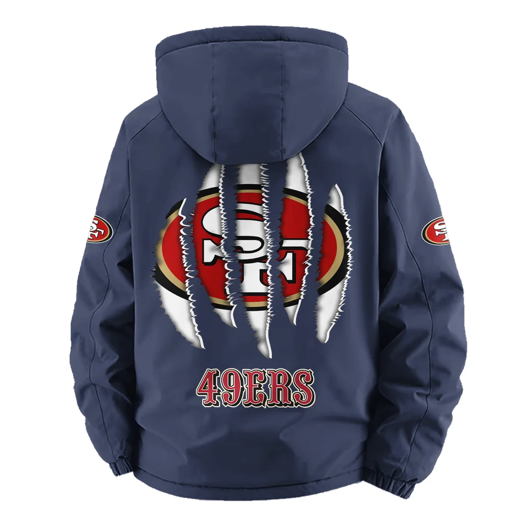 Victory Horns Fleece Windbreaker Jacket, Ultra-Soft Wind-Stop Fabric HVN1440SF - Navy - Image 4