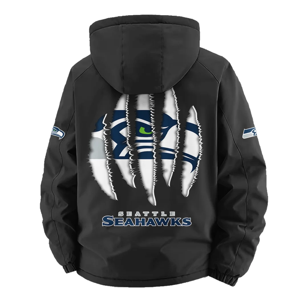Blue Pride Fleece Windbreaker Jacket, High-Density Windproof Fleece HVN1440SS - Black - Image 4